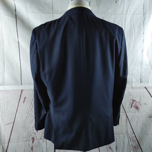 Caravelli Slim Fit Italian design Harry 2B Super 150s 48R Navy Blue 2pc Suit - Picture 6 of 16